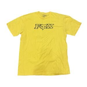 Fox Racing Yellow Graphic T-Shirt – Black Foxhead Logo – Men’s Size: XL